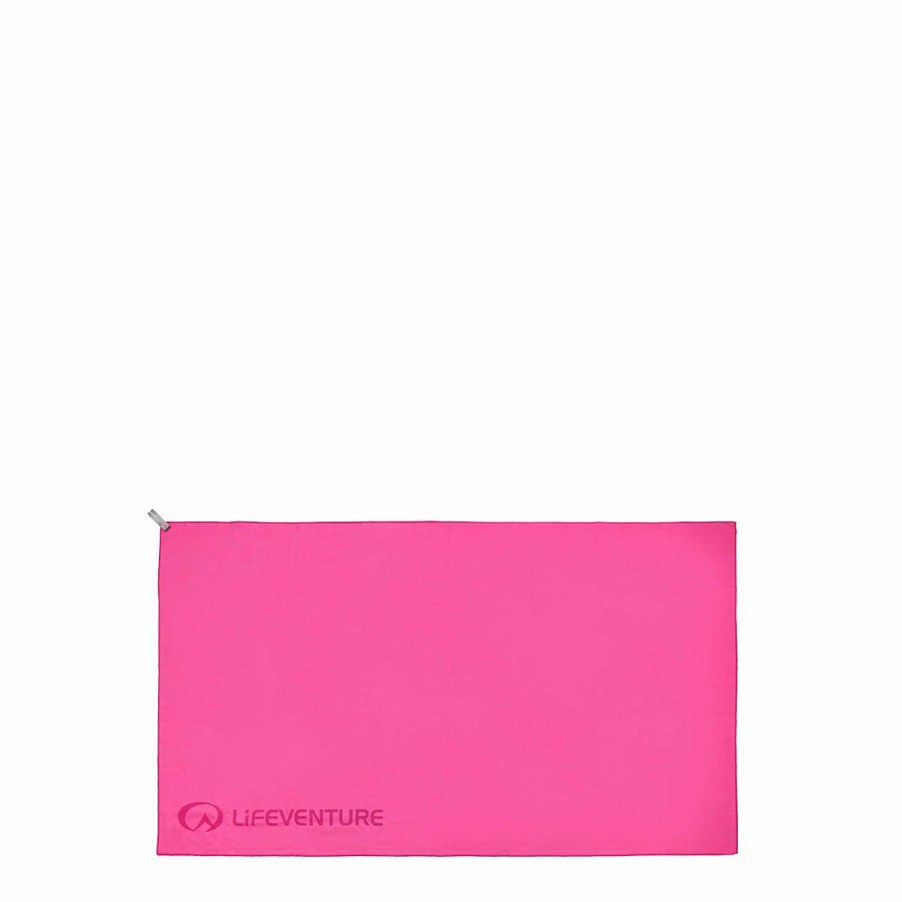 Lifeventure Gear Lifesystems Travel Towels | Softfibre Pink Travel Towel