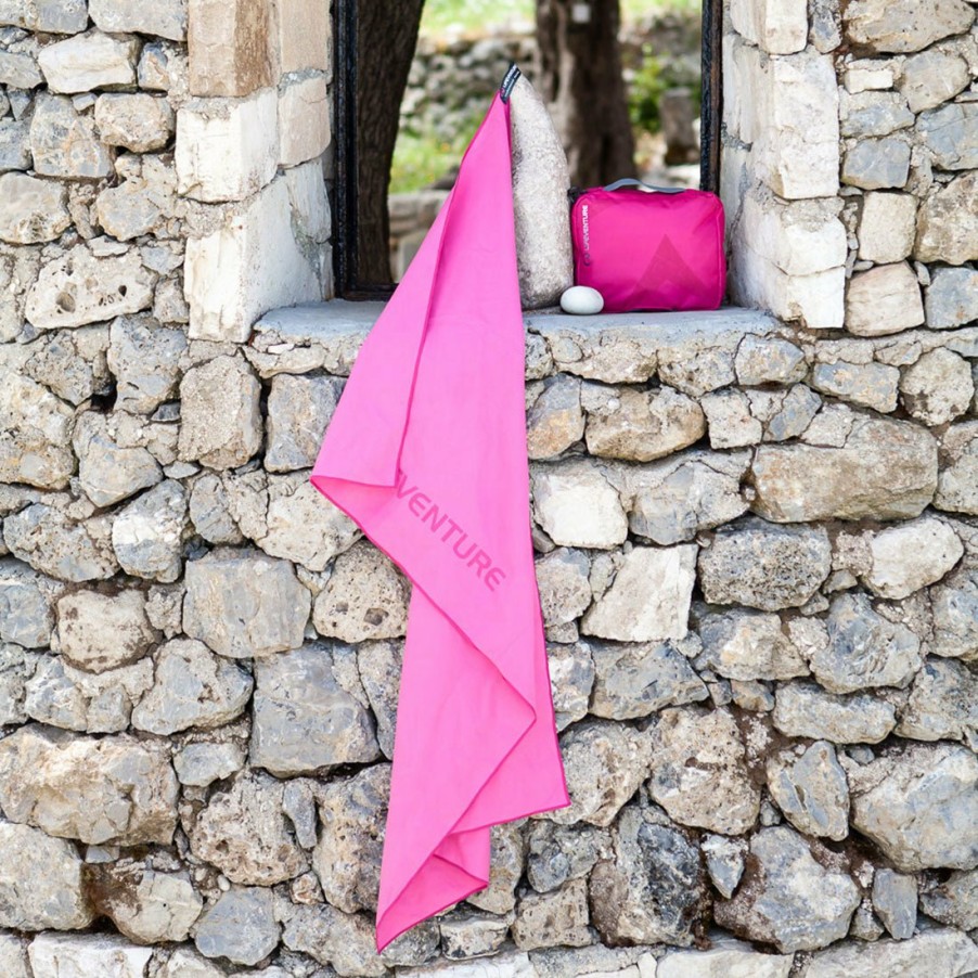 Lifeventure Gear Lifesystems Travel Towels | Softfibre Pink Travel Towel